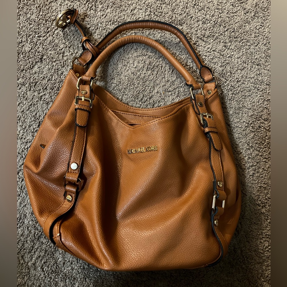 Michael Kora brown leather hobo bag - Picture 2 of 10